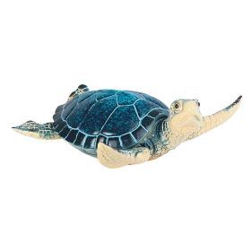 6"W Blue Sea Turtle Swimming Figurine Home Decor Gift