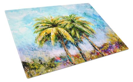 NEW Summer Breezes Palm Tree Glass Cutting Board Decorative Tempered Glass Kitchen Cutting and Serving Board Large Size Chopping Board
