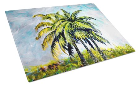 NEW Tropical Breeze Palm Trees Glass Cutting Board Decorative Tempered Glass Kitchen Cutting and Serving Board Large Size Chopping Board