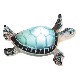 6.25"W Blue Sea Turtle with LED Figurine Home Decor Gift