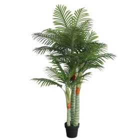 Artificial Palm Tree Green Polypropylene, Iron, Fabric Tall