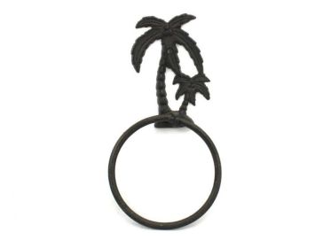 Cast Iron Palm Tree Towel Holder 9""