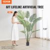 Artificial Palm Tree, 6 FT Tall Faux Plant, Secure PE Material & Anti-Tip Tilt Protection Low-Maintenance Plant
