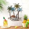 Coastal Metal Wall Art Palm Tree Metal Wall Art Outdoor Beach Bathroom Decor Tropical Tree Sculptures for Indoor Outdoor Decor(Sailboat)