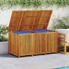 Garden Storage Box Brown Solid Acacia Wood Large