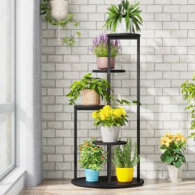 Modern 5-Tier Indoor Plant Stand in Black