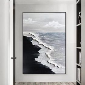 Handmade Modern Ocean Wave Oil Painting On Canvas Abstract Oil Painting Hand Painted Large Wall Art For Home Decor (Style: 01, size: 50x70cm)
