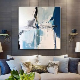 Hand Painted Oil Paintings Handmade Modern Abstract Oil Paintings On Canvas Wall Art Decorative Picture Living Room Hallway Bedroom Luxurious Dec (Style: 01, size: 90x90cm)