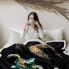 Sea Turtle Blanket Coastal Throw Cozy Beach and Nautical Sea Turtles Decor Blankets Turtle Gifts for Kids and Adults